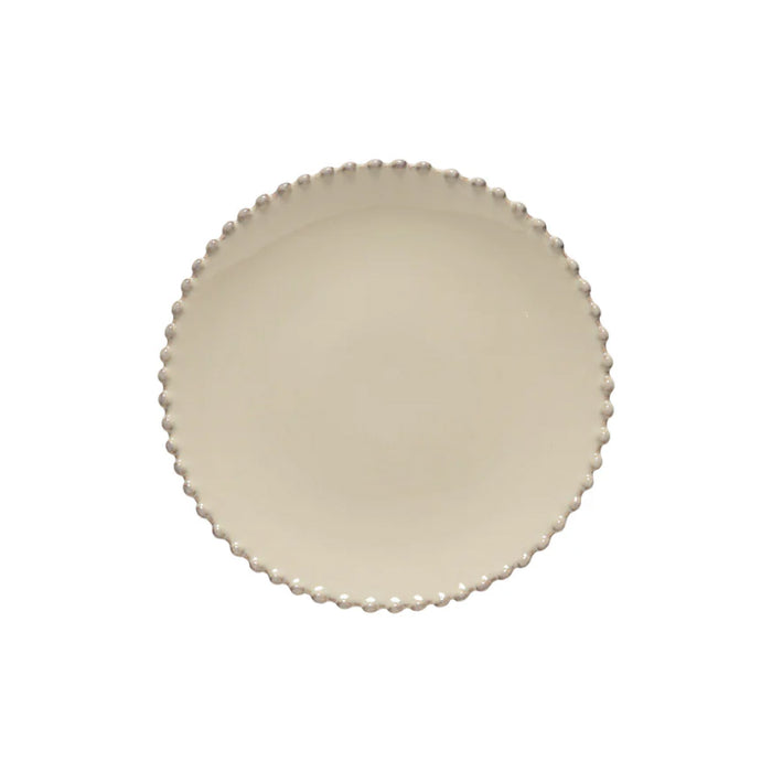 Costa Nova 8.75" Pearl Cream Round Stoneware Salad/Dessert Plate - PEP222-CRM