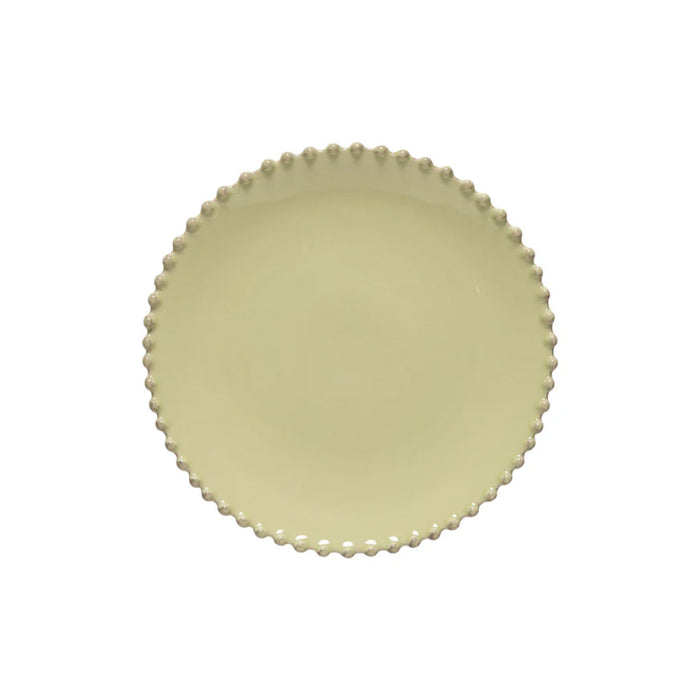 Costa Nova 8.75" Pearl Lily Green Round Stoneware Salad/Dessert Plate - PEP222-LLY