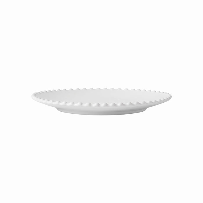 Costa Nova 8.75" Pearl White Round Stoneware Salad/Dessert Plate - PEP222-WHI