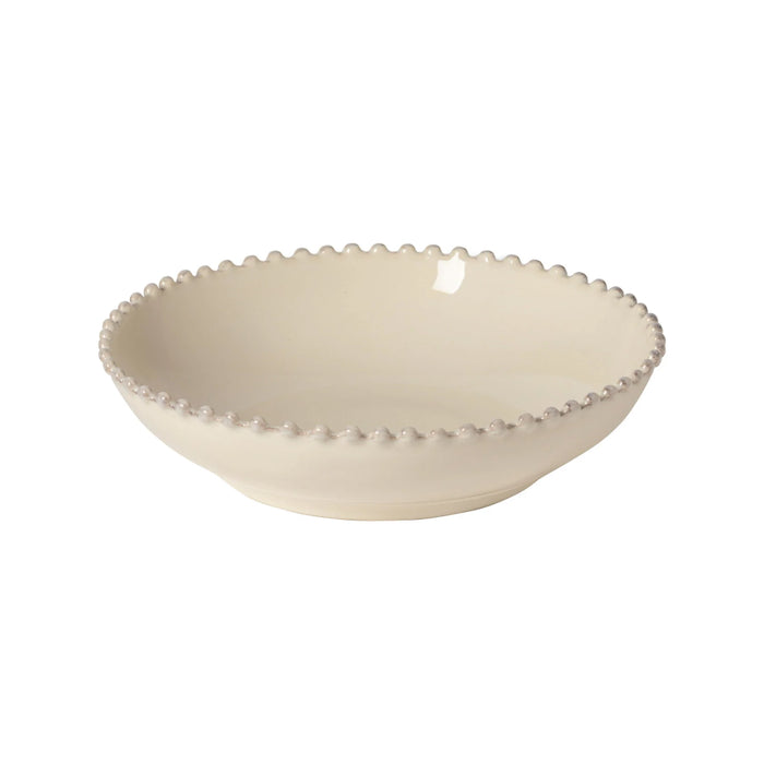 Costa Nova 9.25" Pearl Cream Round Stoneware Soup/Pasta Bowl - PEP231-CRM