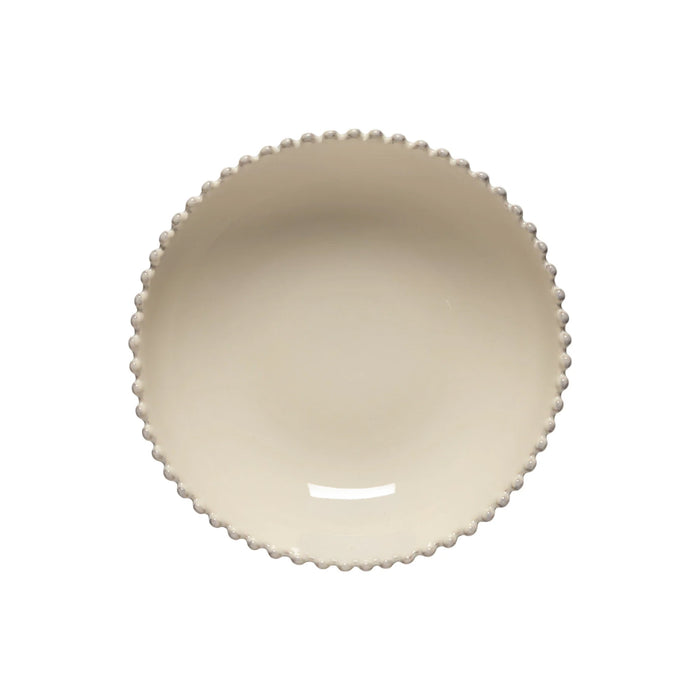 Costa Nova 9.25" Pearl Cream Round Stoneware Soup/Pasta Bowl - PEP231-CRM