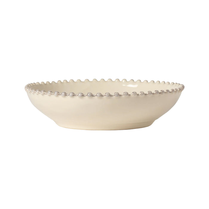 Costa Nova 9.25" Pearl Cream Round Stoneware Soup/Pasta Bowl - PEP231-CRM