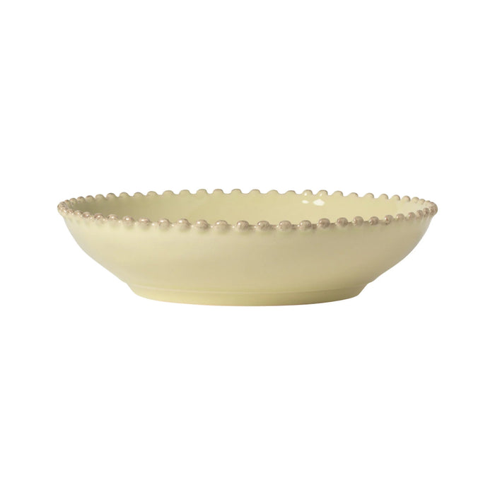 Costa Nova 9.25" Pearl Lily Green Round Stoneware Soup/Pasta Bowl - PEP231-LLY