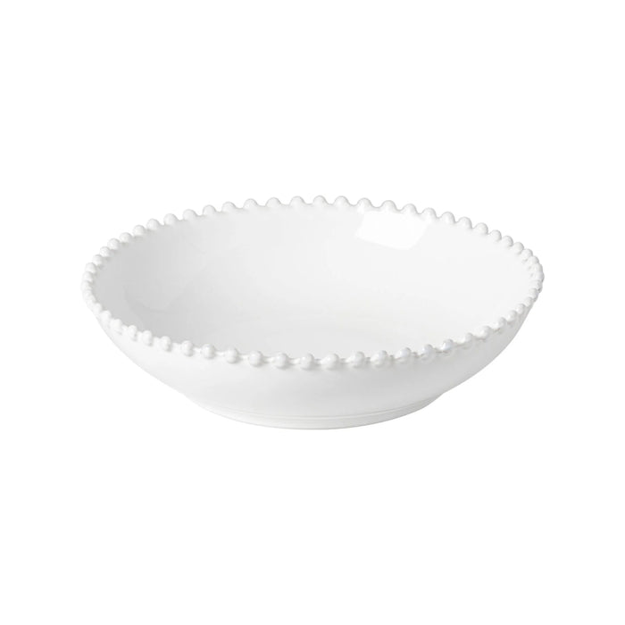 Costa Nova 9.25" Pearl White Round Stoneware Soup/Pasta Bowl - PEP231-WHI