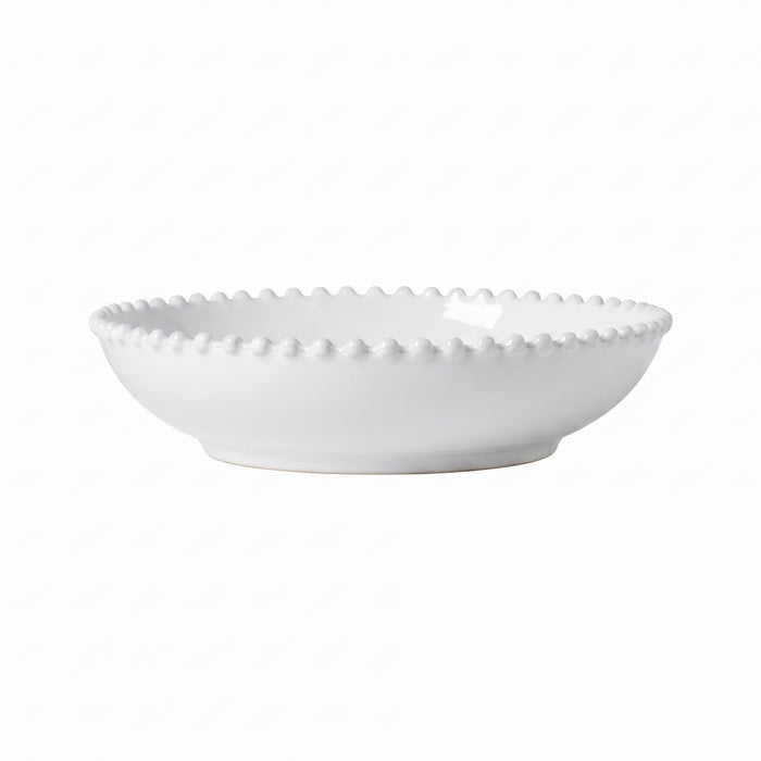 Costa Nova 9.25" Pearl White Round Stoneware Soup/Pasta Bowl - PEP231-WHI