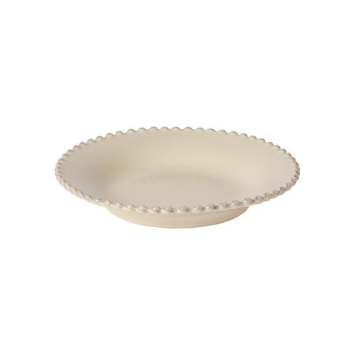 Costa Nova 9.5" Pearl Cream Round Stoneware Soup/Pasta Plate - PEP241-CRM