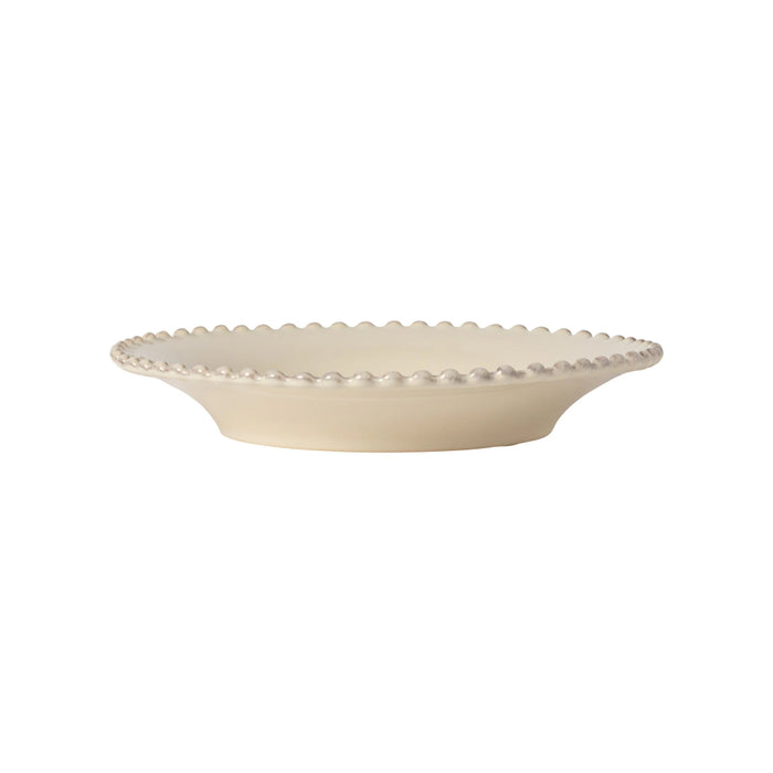 Costa Nova 9.5" Pearl Cream Round Stoneware Soup/Pasta Plate - PEP241-CRM