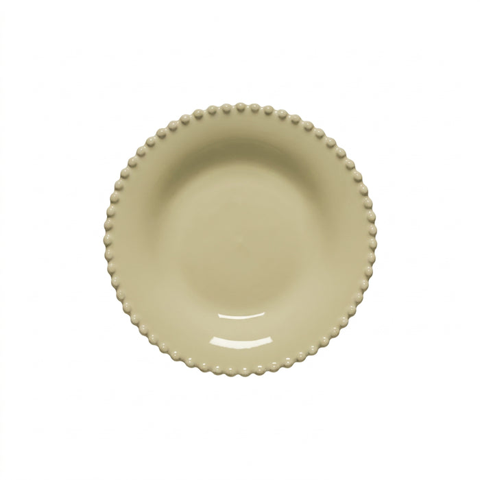 Costa Nova 9.5" Pearl Lily Green Round Stoneware Soup/Pasta Plate - PEP241-LLY