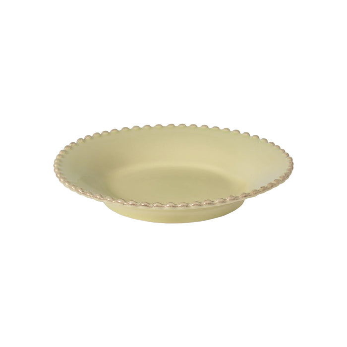 Costa Nova 9.5" Pearl Lily Green Round Stoneware Soup/Pasta Plate - PEP241-LLY