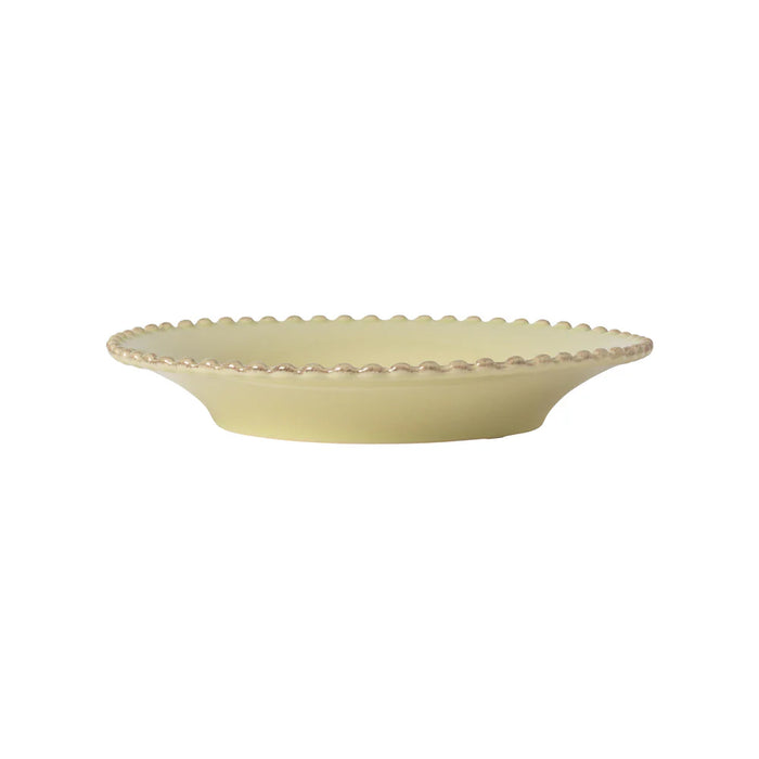 Costa Nova 9.5" Pearl Lily Green Round Stoneware Soup/Pasta Plate - PEP241-LLY