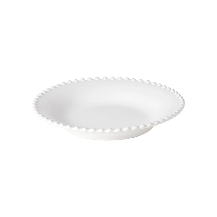 Costa Nova 9.5" Pearl White Round Stoneware Soup/Pasta Plate - PEP241-WHI