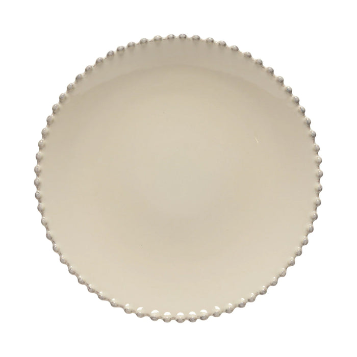 Costa Nova 11" Pearl Cream Round Stoneware Dinner Plate - PEP282-CRM