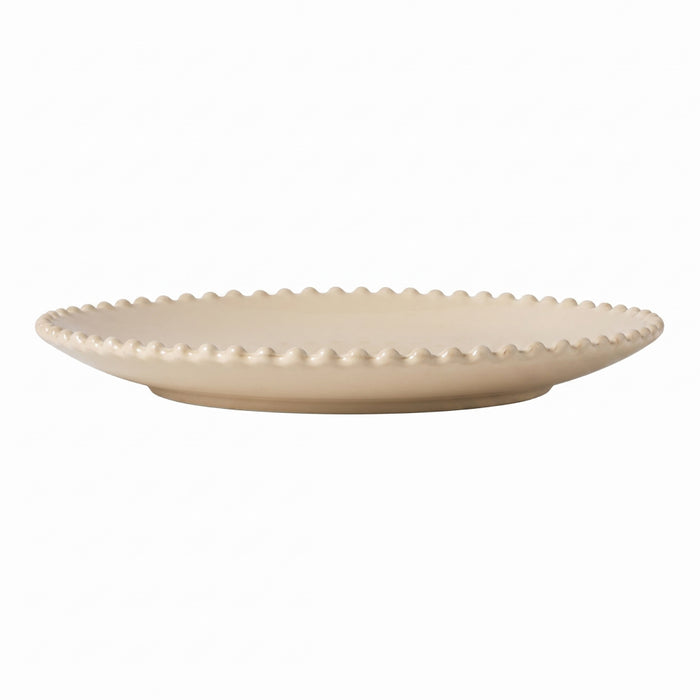 Costa Nova 11" Pearl Cream Round Stoneware Dinner Plate - PEP282-CRM