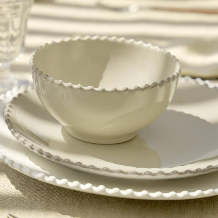 Costa Nova 11" Pearl Cream Round Stoneware Dinner Plate - PEP282-CRM