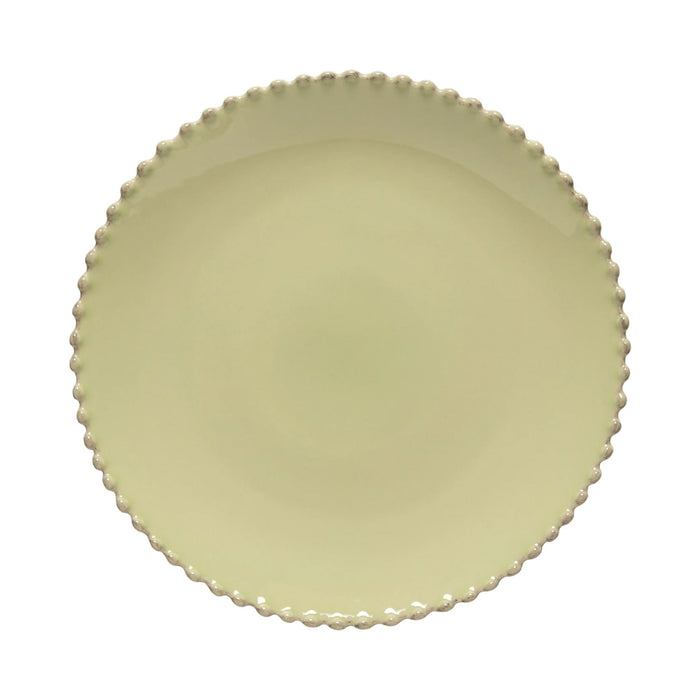 Costa Nova 11" Pearl Lily Green Round Stoneware Dinner Plate - PEP282-LLY