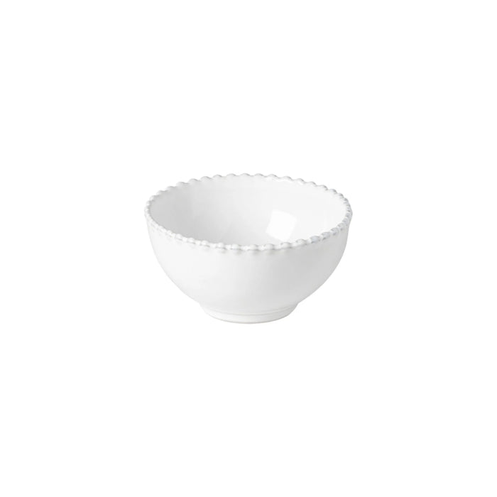 Costa Nova 5.25" Pearl White Round Stoneware Fruit Bowl - 6/Case - PES131-WHI