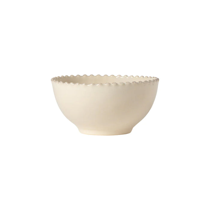 Costa Nova 6.5" Pearl Cream Round Stoneware Soup/Cereal Bowl - PES161-CRM