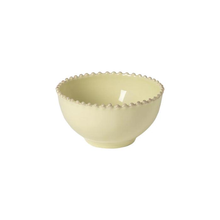Costa Nova 6.5" Pearl Lily Green Round Stoneware Soup/Cereal Bowl - PES161-LLY