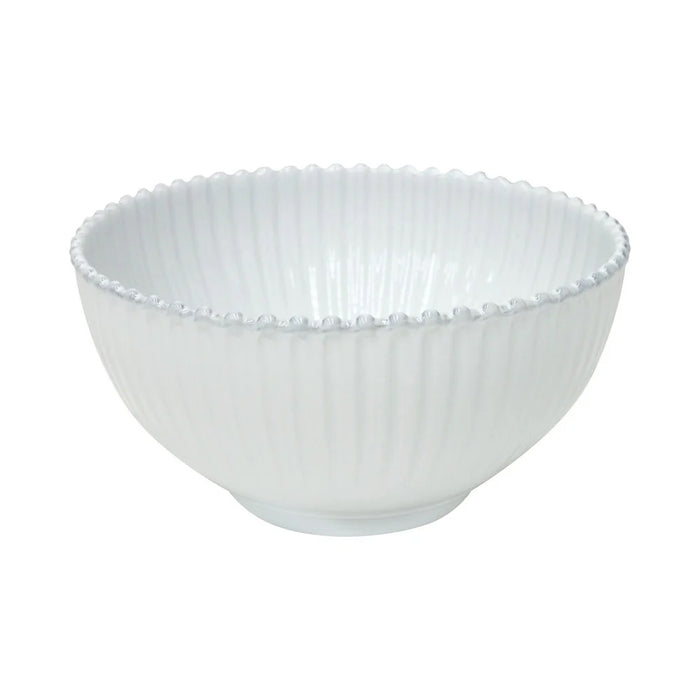 Costa Nova 10.5" Pearl White Round Stoneware Serving Bowl - PES271-WHI
