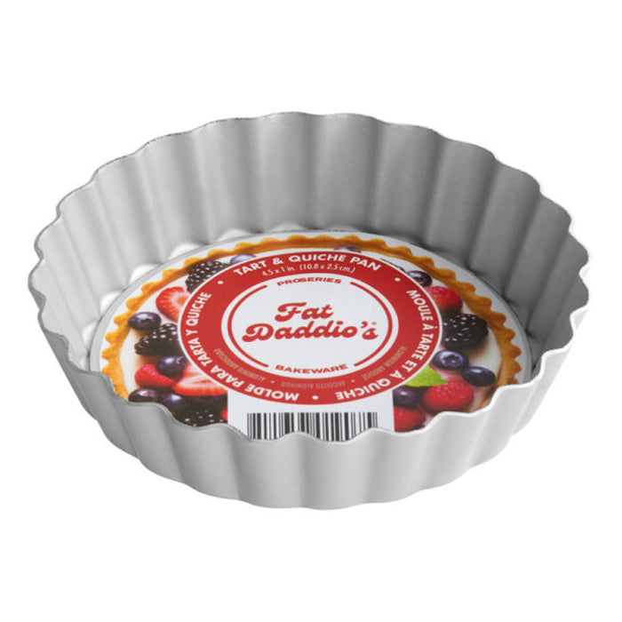 Fat Daddio's 4" Anodized Aluminum Fluted Tart Pan - PFT-425