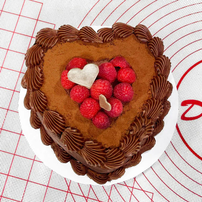 Fat Daddio's 12" x 3" Anodized Aluminum Heart-Shaped Cake Pan - PHT-123