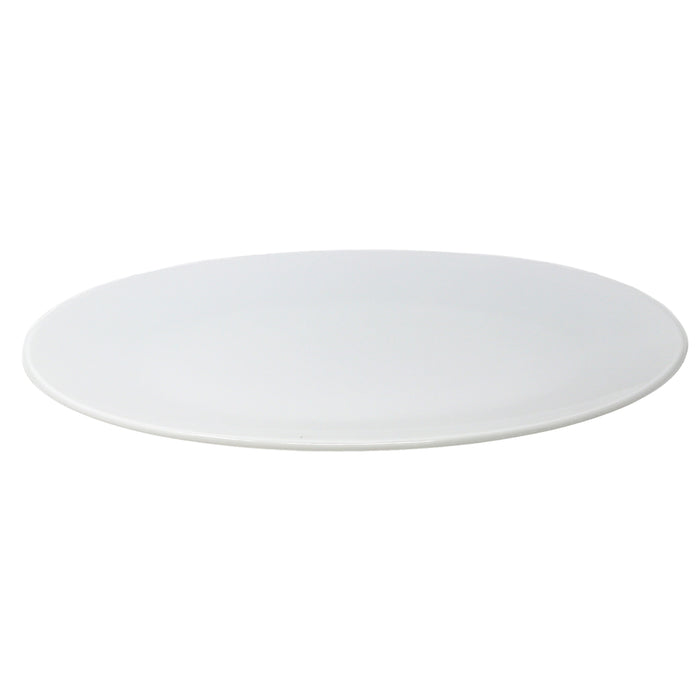 Nella 12" x 8.5" White Oval Porcelain Plate - 10415