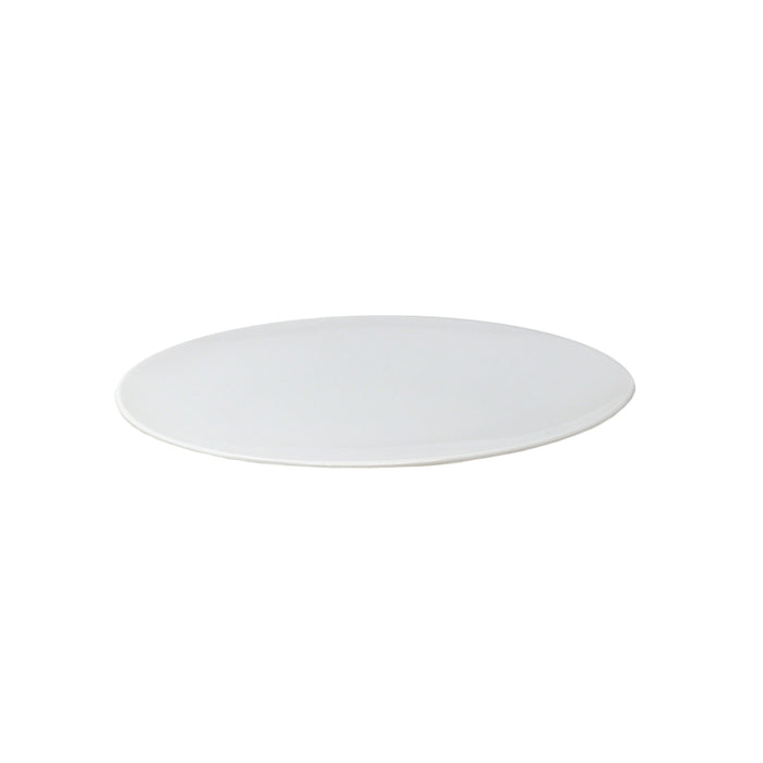 Nella 9.5" x 6.75" White Oval Porcelain Plate - 10416