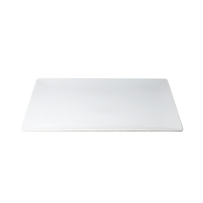 Nella 12" White Square Porcelain Azia Plate - 12/Case - 50112