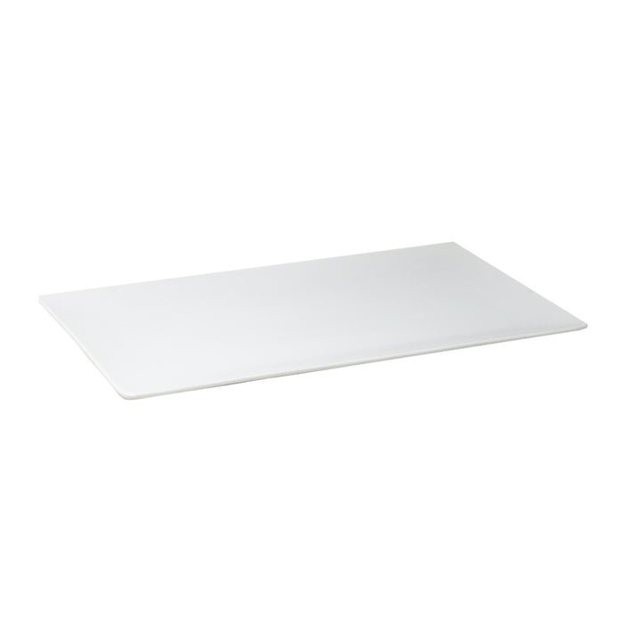 Nella 13.75" x 8" White Rectangular Porcelain Azia Plate - 50414