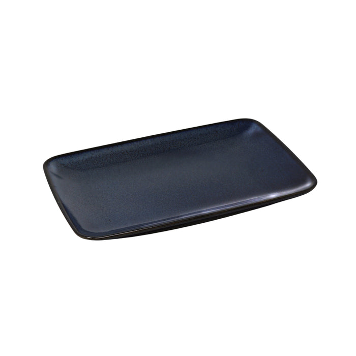 Nella 9.8" x 7" Azzaro Rectangular Porcelain Carpaccio Plate - CAR-25 AZZARO