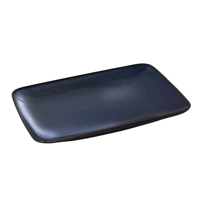 Nella 11.8" x 8.9" Azzaro Rectangular Porcelain Carpaccio Plate - CAR-30 AZZARO