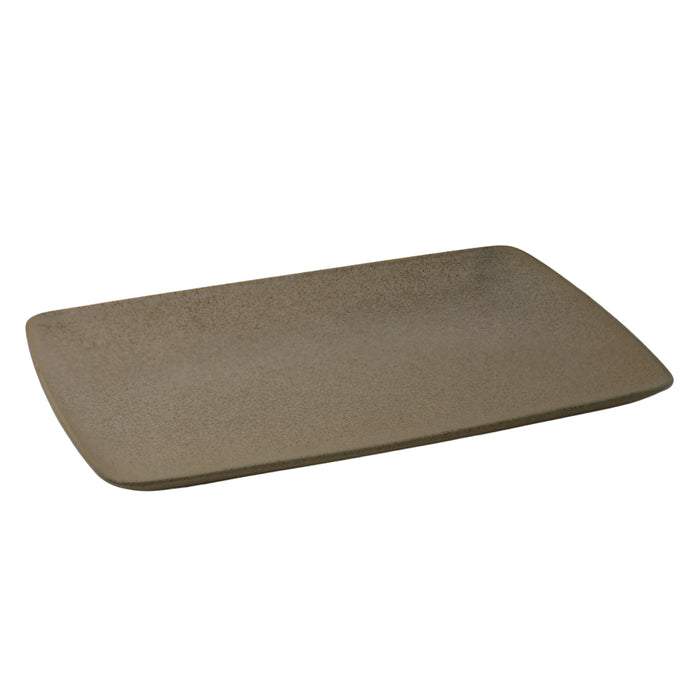 Nella 13.8" x 9.8" Obelisque Rectangular Porcelain Carpaccio Plate - CAR-35 OBELISQUE