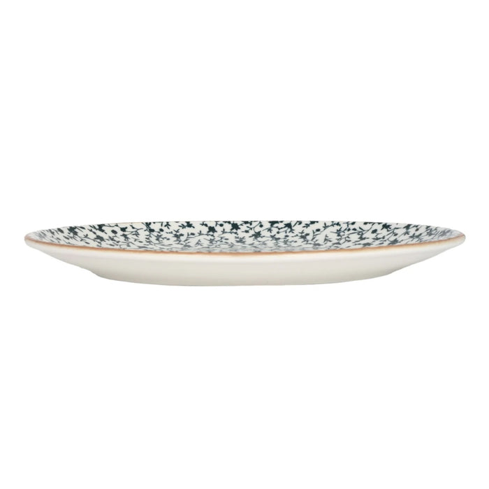 Bonna Calif 11.25" x 9.5" Moove Oval Porcelain Flat Plate - 12/Case - CLFMOV31OV