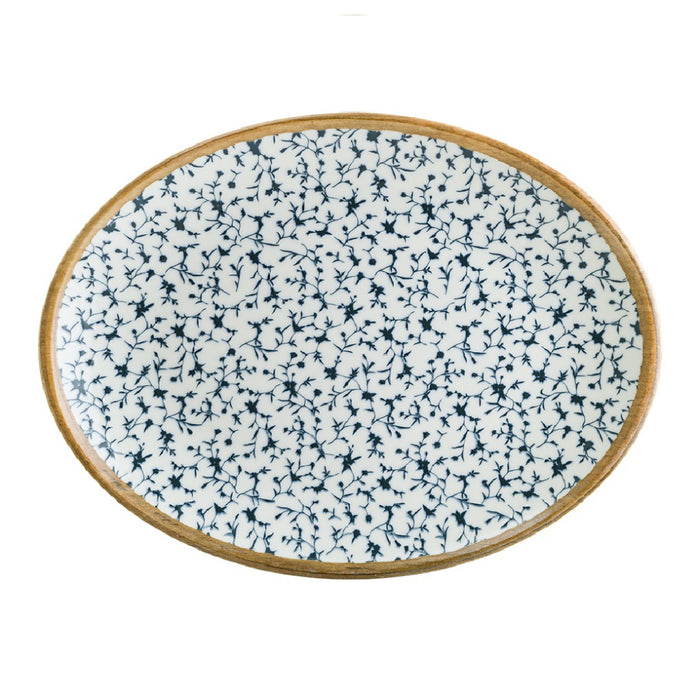 Bonna Calif 11.25" x 9.5" Moove Oval Porcelain Flat Plate - 12/Case - CLFMOV31OV