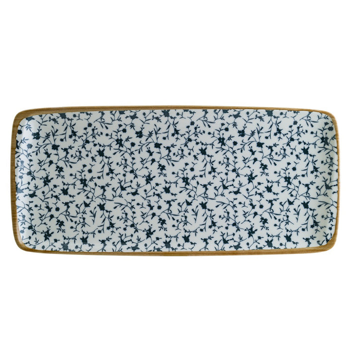 Bonna Calif 13.5" x 6" Moove Rectangular Porcelain Flat Plate - 12/Case - CLFMOV35DT