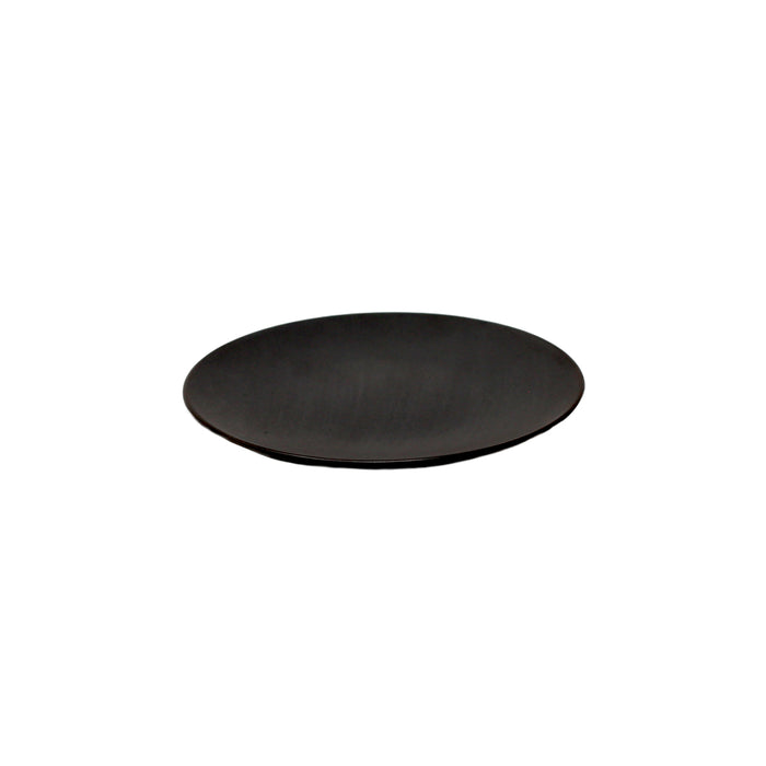 Nella 6.4" Black Round Porcelain Plate - 24/Case - CP10106 BLACK