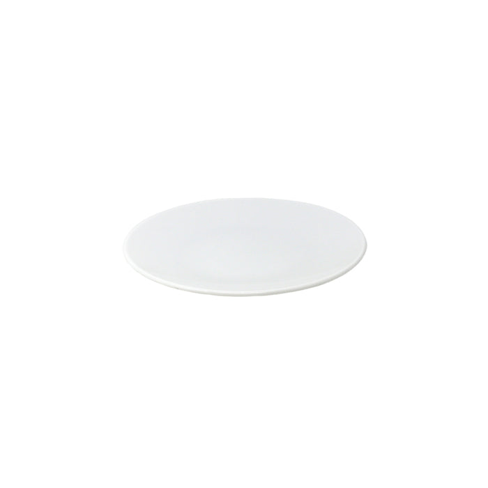 Nella 6.4" White Round Porcelain Plate - 24/Case - CP10106