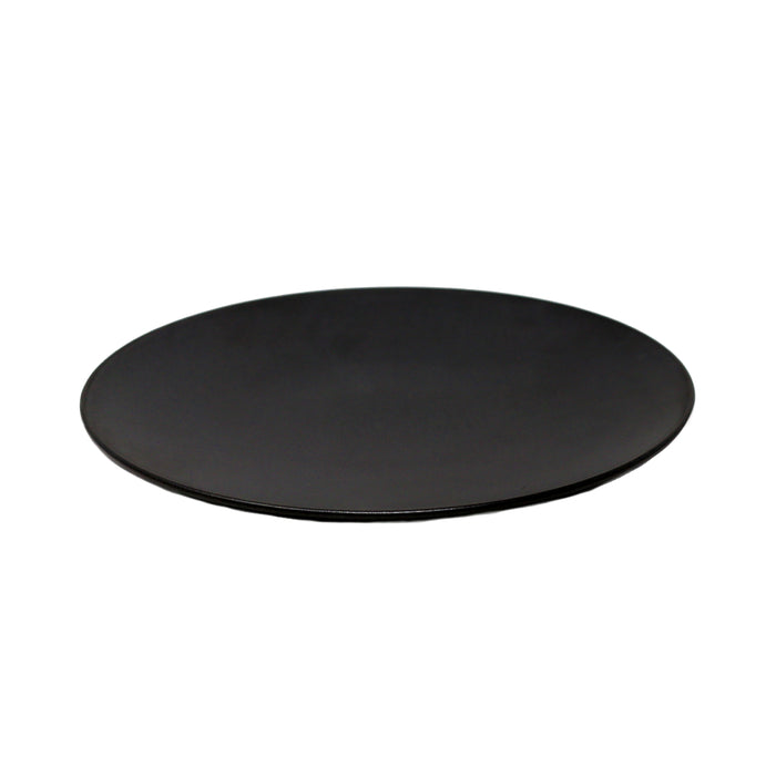Nella 10.8" Black Round Coupe Porcelain Plate - 24/Case - CP10110 BLACK