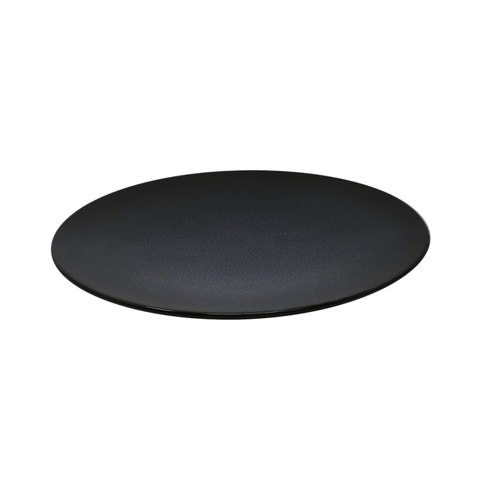 Nella 10.8" Moon Black Round Coupe Porcelain Plate - 24/Case - CP10110P MOON