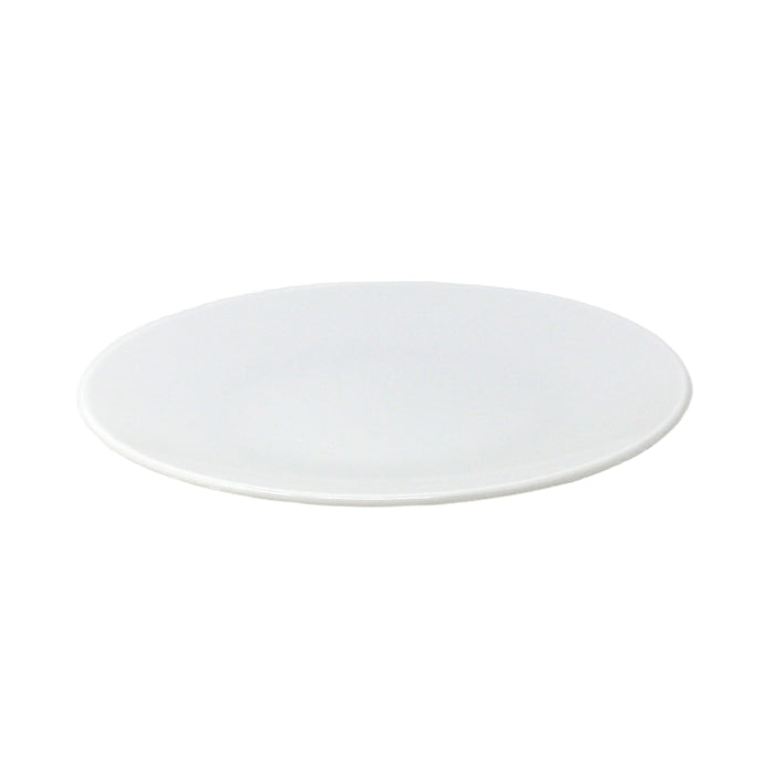 Nella 10.8" White Round Coupe Porcelain Plate - 24/Case - CP10110