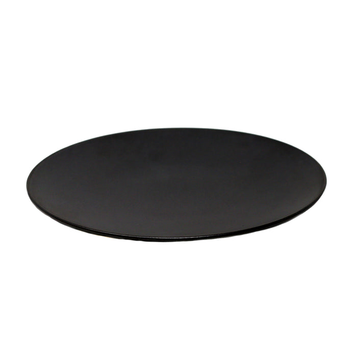 Nella 12.8" Black Round Coupe Porcelain Plate - 12/Case - CP10112 BLACK