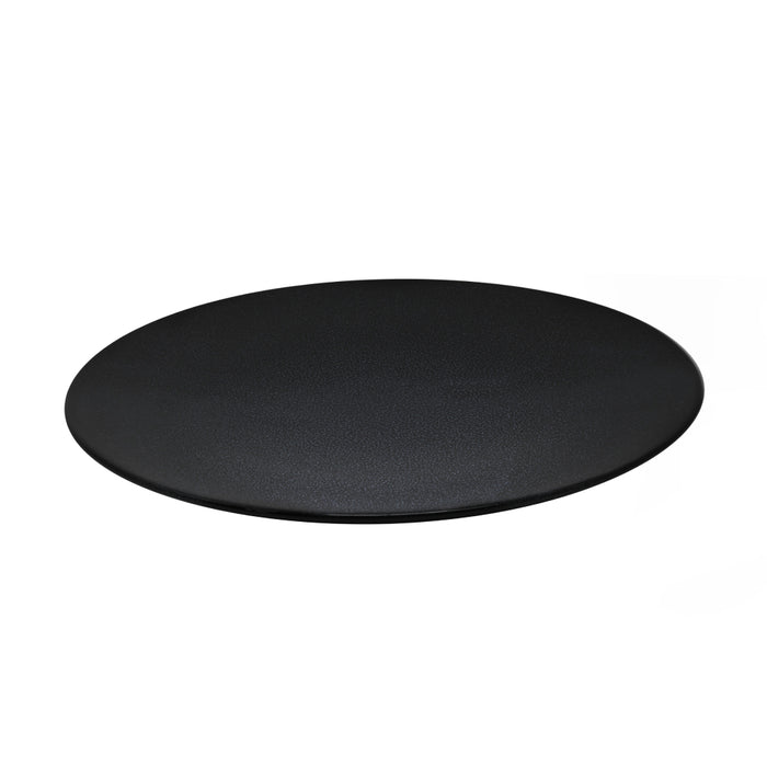 Nella 12.8" Moon Black Round Coupe Porcelain Plate - 12/Case - CP10112 MOON