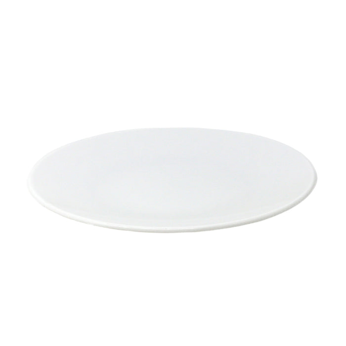Nella 12.8" White Round Coupe Porcelain Plate - 12/Case - CP10112