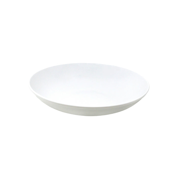 Nella 10.2" White Round Porcelain Couscous Plate - 24/Case - CP10126
