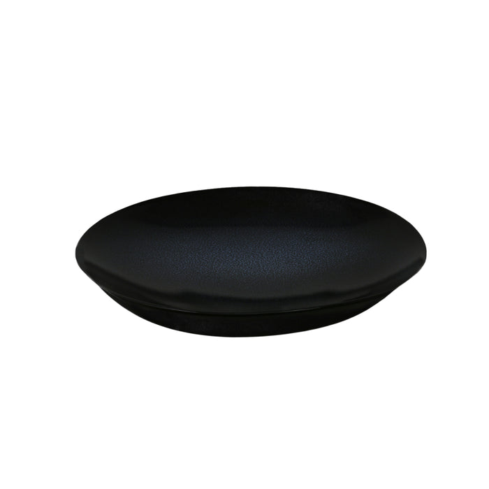 Nella 8" Moon Black Porcelain Soup Plate - 24/Case - CP10209 MOON