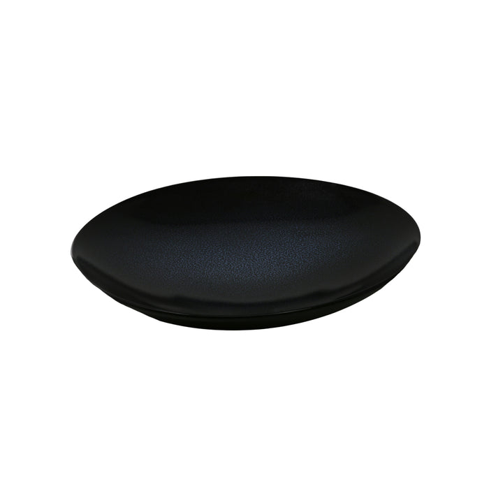 Nella 9.8" Moon Black Round Porcelain Coupe Plate - 24/Case - CP10210 MOON