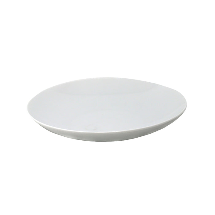 Nella 9.8" White Round Porcelain Coupe Plate - 24/Case - CP10210 WHT