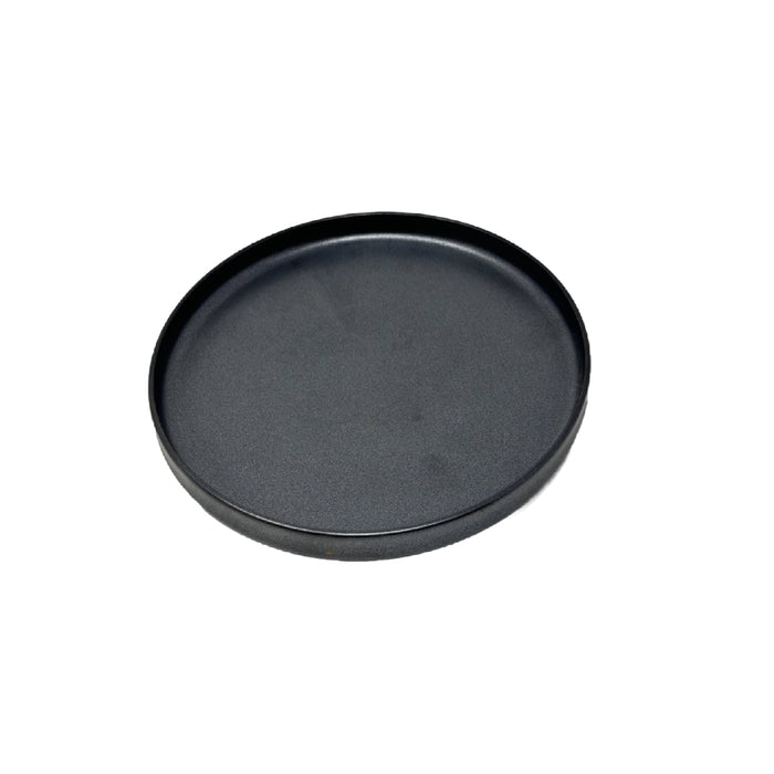 Nella 6.7" Black Porcelain Round Plate - 12/Case - ELPS17 BLACK