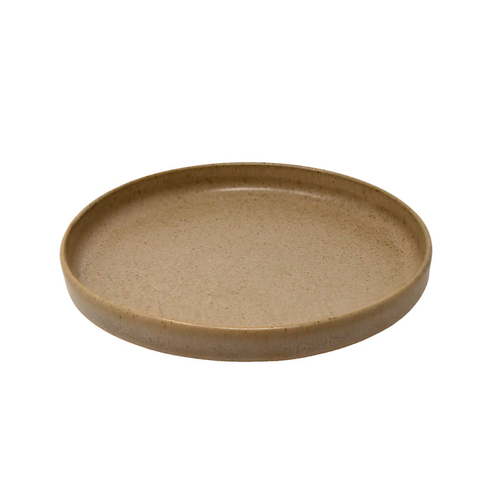 Nella 6.7" Obelisque Porcelain Round Plate - 12/Case - ELPS17 OBELISQUE