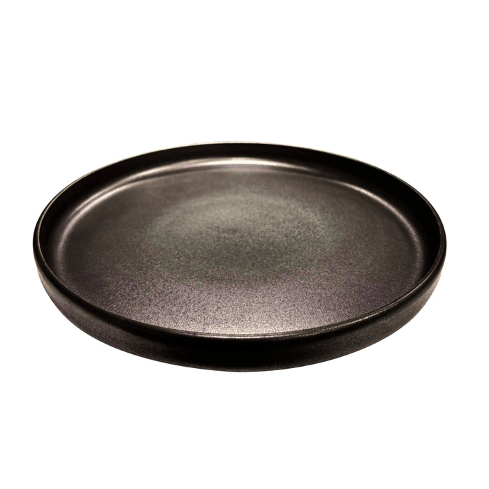 Nella 7.9" Black Round Porcelain Plate - 12/Case - ELPS20 BLACK